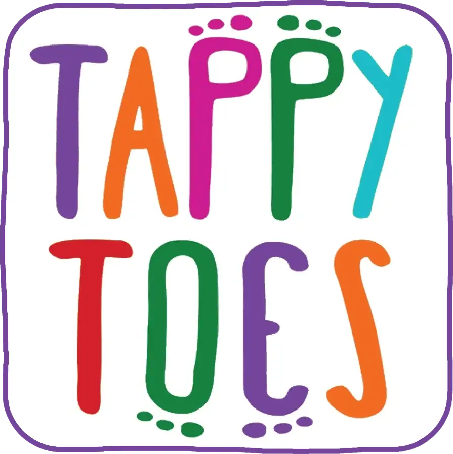 tappy-toes-logo-white-background-purple-border